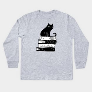 books addicted Kids Long Sleeve T-Shirt